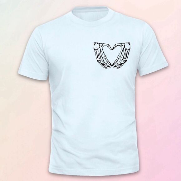 Skeleton Heart Tee, Unisex, Size Small-3XL - Picture 1 of 7